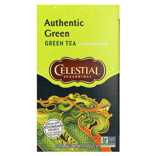 <img alt="Celestial Seasonings, Authentic Green Tea , 20 Tea Bags, 1.4 oz (41 g)" title="Celestial Seasonings, Authentic Green Tea , 20 Tea Bags, 1.4 oz (41 g),070734070341"