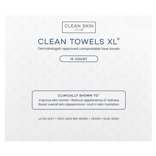 <img alt="Clean Skin Club, Clean Towels XL, 10 Count" title="Clean Skin Club, Clean Towels XL, 10 Count,850017509467"
