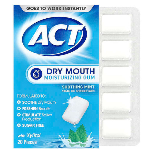 <img alt="ACT, Dry Mouth Moisturizing Gum with Xylitol, Soothing Mint, 20 Pieces" title="ACT, Dry Mouth Moisturizing Gum with Xylitol, Soothing Mint, 20 Pieces,041167099216"