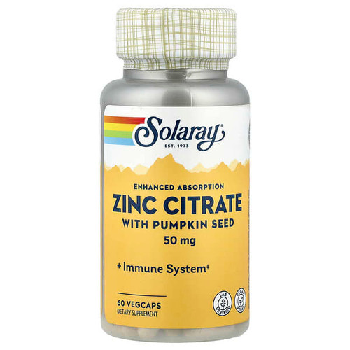 <img alt="Solaray, Zinc Citrate with Pumpkin Seed, 60 VegCaps" title="Solaray, Zinc Citrate with Pumpkin Seed, 60 VegCaps,076280471021"