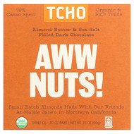 <img alt="TCHO, Aww Nuts, Almond Butter & Sea Salt Filled Dark Chocolate, 75% Cacao Shell, 3 Bars, 0.70 oz Each" title="TCHO, Aww Nuts, Almond Butter & Sea Salt Filled Dark Chocolate, 75% Cacao Shell, 3 Bars, 0.70 oz Each,812603019798"