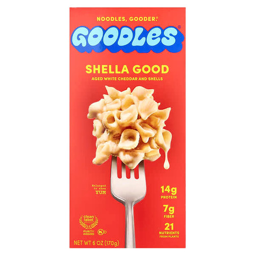 <img alt="Goodles, Shella Good, Aged White Cheddar and Shells, 6 oz (170 g)" title="Goodles, Shella Good, Aged White Cheddar and Shells, 6 oz (170 g),850031990012"
