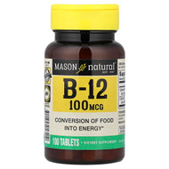 <img alt="Mason Natural, Vitamin B-12, 100 Tablets" title="Mason Natural, Vitamin B-12, 100 Tablets,311845057419"