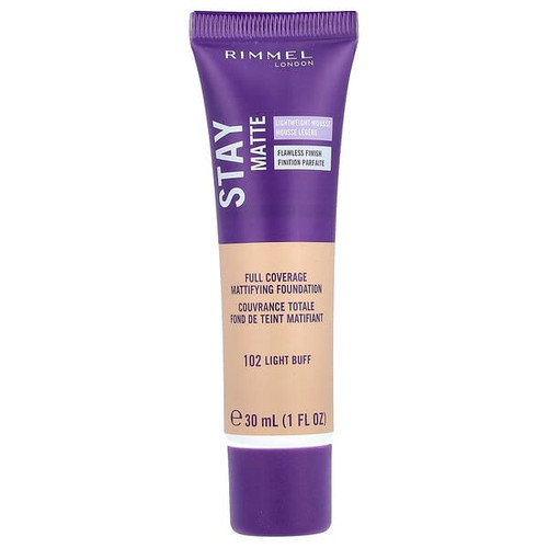 <img alt="Rimmel London, Stay Matte, Full Coverage Mattifying Foundation, 102 Light Buff, 1 fl oz (30 ml)" title="Rimmel London, Stay Matte, Full Coverage Mattifying Foundation, 102 Light Buff, 1 fl oz (30 ml),3607342692268"