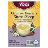 <img alt="Yogi Tea, Stress + Sleep, Cinnamon Horchata, Caffeine Free, 16 Tea Bags, 1.12 oz (32 g)" title="Yogi Tea, Stress + Sleep, Cinnamon Horchata, Caffeine Free, 16 Tea Bags, 1.12 oz (32 g),076950209084"