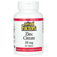 <img alt="Natural Factors, Zinc Citrate, 50 mg, 90 Tablets" title="Natural Factors, Zinc Citrate, 50 mg, 90 Tablets,068958016801"