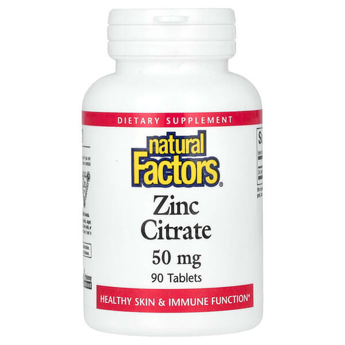 <img alt="Natural Factors, Zinc Citrate, 50 mg, 90 Tablets" title="Natural Factors, Zinc Citrate, 50 mg, 90 Tablets,068958016801"