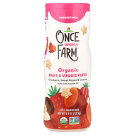 <img alt="Once Upon A Farm, Organic Fruit & Veggie Puffs, Crawler, Strawberry, Sweet Potato & Coconut, Unsweetened, 1.5 oz (42.5 g)" title="Once Upon A Farm, Organic Fruit & Veggie Puffs, Crawler, Strawberry, Sweet Potato & Coconut, Unsweetened, 1.5 oz (42.5 g),810003512666"