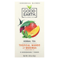 <img alt="Good Earth Teas, Sensorial Blends, Herbal Tea, Tropical Mango & Moringa, 15 Biodegradable Teabags, 1.48 oz (42 g)" title="Good Earth Teas, Sensorial Blends, Herbal Tea, Tropical Mango & Moringa, 15 Biodegradable Teabags, 1.48 oz (42 g),027018105008"