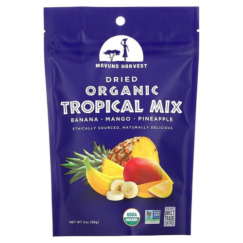 <img alt="Mavuno Harvest, Organic Dried Tropical Mix, 2 oz (56 g)" title="Mavuno Harvest, Organic Dried Tropical Mix, 2 oz (56 g),859750003324"