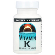 <img alt="Source Naturals, Vitamin K, 100 Tablets" title="Source Naturals, Vitamin K, 100 Tablets,021078014492"
