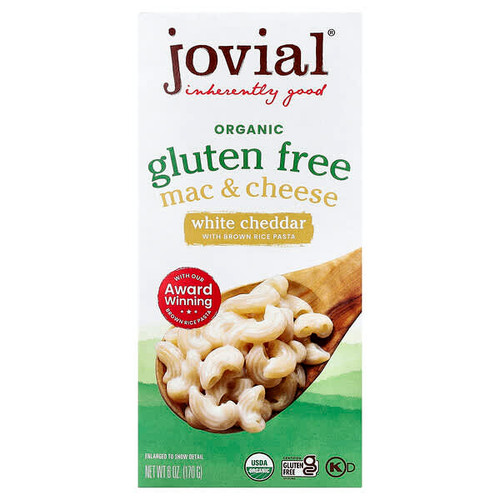 <img alt="Jovial, Organic Gluten Free, Mac & Cheese, White Cheddar , 6 oz (170 g)" title="Jovial, Organic Gluten Free, Mac & Cheese, White Cheddar , 6 oz (170 g),815421018004"