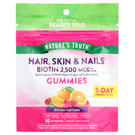<img alt="3 PACK of Natures Truth, Hair, Skin & Nails, Delicious Fruit, 10 Gummies" title="3 PACK of Natures Truth, Hair, Skin & Nails, Delicious Fruit, 10 Gummies,840093129116"
