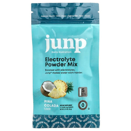<img alt="3 PACK of JUNP Hydration, Electrolyte Powder Mix, Pina Colada, 5 Stick Packs, 0.14 oz (4 g) Each" title="3 PACK of JUNP Hydration, Electrolyte Powder Mix, Pina Colada, 5 Stick Packs, 0.14 oz (4 g) Each,848998062590"