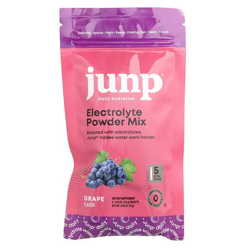 <img alt="3 PACK of JUNP Hydration, Electrolyte Powder Mix, Grape, 5 Stick Packs, 0.13 oz (3.6 g) Each" title="3 PACK of JUNP Hydration, Electrolyte Powder Mix, Grape, 5 Stick Packs, 0.13 oz (3.6 g) Each,848998062576"