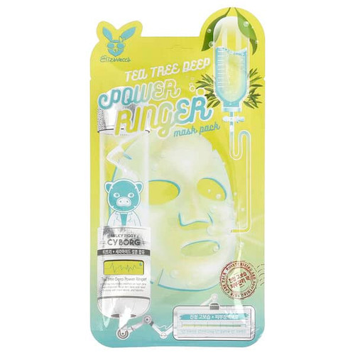 <img alt="3 PACK of Elizavecca, Tea Tree Deep Power Ringer Beauty Mask Pack, 1 Sheet, 0.78 fl oz (23 ml)" title="3 PACK of Elizavecca, Tea Tree Deep Power Ringer Beauty Mask Pack, 1 Sheet, 0.78 fl oz (23 ml),8809464015771"