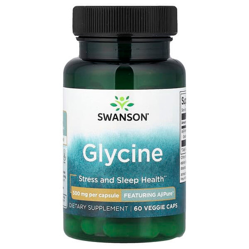 <img alt="Swanson Vitamins, Glycine, 500 mg, 60 Veggie Caps" title="Swanson Vitamins, Glycine, 500 mg, 60 Veggie Caps,087614025094"