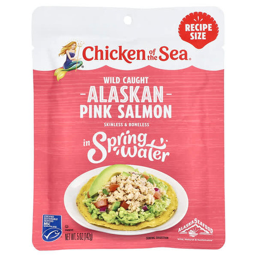 <img alt="Chicken of the Sea, Wild Caught Alaskan Pink Salmon in Spring Water, 5 oz (142 g)" title="Chicken of the Sea, Wild Caught Alaskan Pink Salmon in Spring Water, 5 oz (142 g),048000011978"