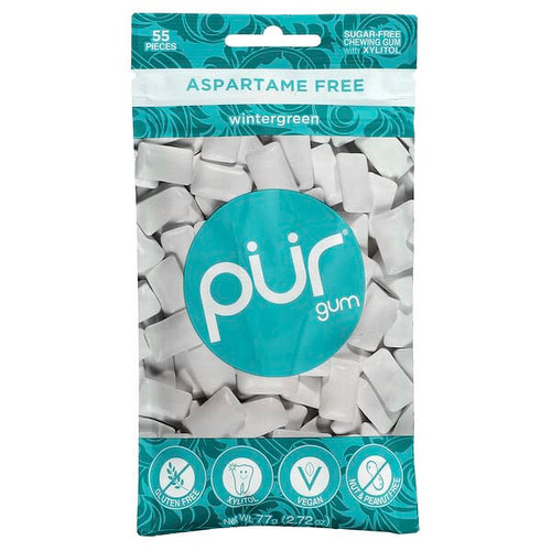 <img alt="The PUR Company, Chewing Gum, Wintergreen, 55 Pieces, 2.72 oz (77 g)" title="The PUR Company, Chewing Gum, Wintergreen, 55 Pieces, 2.72 oz (77 g),830028000887"
