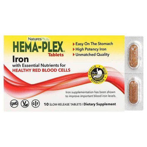 <img alt="NaturesPlus, Hema-Plex, Iron with Essential Nutrients for Healthy Red Blood Cells , 10 Slow Release Tablets" title="NaturesPlus, Hema-Plex, Iron with Essential Nutrients for Healthy Red Blood Cells , 10 Slow Release Tablets,097467996625"