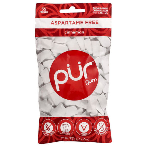 <img alt="The PUR Company, Chewing Gum, Cinnamon, 55 Pieces, 2.72 oz (77 g)" title="The PUR Company, Chewing Gum, Cinnamon, 55 Pieces, 2.72 oz (77 g),830028000863"
