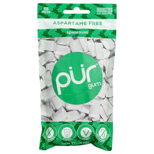 <img alt="The PUR Company, Chewing Gum, Spearmint, 55 Pieces, 2.72 oz (77 g)" title="The PUR Company, Chewing Gum, Spearmint, 55 Pieces, 2.72 oz (77 g),830028000832"