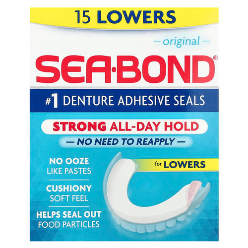 <img alt="SeaBond, Denture Adhesive Seals, Original, 15 Lowers" title="SeaBond, Denture Adhesive Seals, Original, 15 Lowers,011509001634"