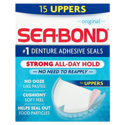 <img alt="SeaBond, Denture Adhesive Seals, Original, 15 Uppers" title="SeaBond, Denture Adhesive Seals, Original, 15 Uppers,011509001627"