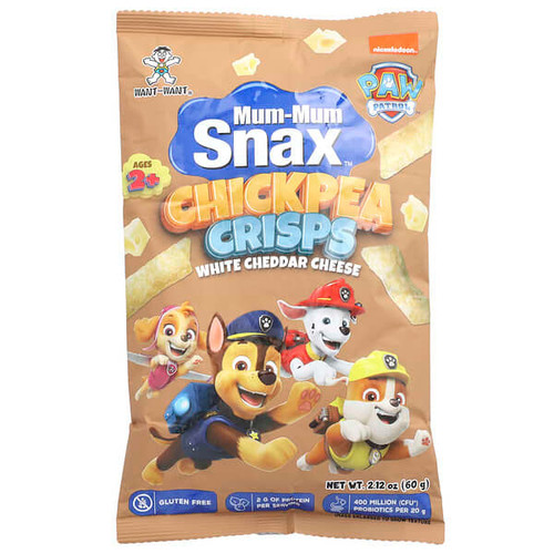<img alt="Hot Kid, Mum-Mum Snax, Chickpea Crisps, Paw Patrol,  Ages 2+, White Cheddar Cheese, 2.12 oz (60 g)" title="Hot Kid, Mum-Mum Snax, Chickpea Crisps, Paw Patrol,  Ages 2+, White Cheddar Cheese, 2.12 oz (60 g),686352606079"