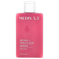 <img alt="Medix 5.5, Body Cream, Age Rewind, Retinol + Ferulic Acid , 3 fl oz (89 ml)" title="Medix 5.5, Body Cream, Age Rewind, Retinol + Ferulic Acid , 3 fl oz (89 ml),810141911017"