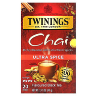 <img alt="Twinings, Flavored Black Tea, Chai, Ultra Spice , 20 Tea Bags, 1.41 oz (40 g)" title="Twinings, Flavored Black Tea, Chai, Ultra Spice , 20 Tea Bags, 1.41 oz (40 g),070177267728"