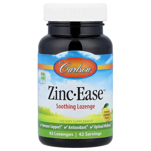<img alt="Carlson, Zinc-Ease Soothing Lozenge, Natural Lemon, 42 Lozenges" title="Carlson, Zinc-Ease Soothing Lozenge, Natural Lemon, 42 Lozenges,088395053405"
