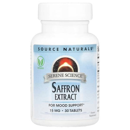 <img alt="Source Naturals, Serene Science, Saffron Extract, 15 mg, 30 Tablets" title="Source Naturals, Serene Science, Saffron Extract, 15 mg, 30 Tablets,021078028017"
