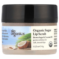 <img alt="Sky Organics, Organic Sugar Lip Scrub, Brown Sugar & Coconut Oil, 0.25 oz (8 g)" title="Sky Organics, Organic Sugar Lip Scrub, Brown Sugar & Coconut Oil, 0.25 oz (8 g),810027432551"