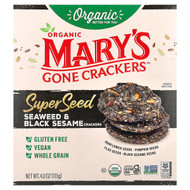 <img alt="Marys Gone Crackers, Organic Super Seed Crackers, Seaweed & Black Sesame, 4 oz (113 g)" title="Marys Gone Crackers, Organic Super Seed Crackers, Seaweed & Black Sesame, 4 oz (113 g),850064476071"