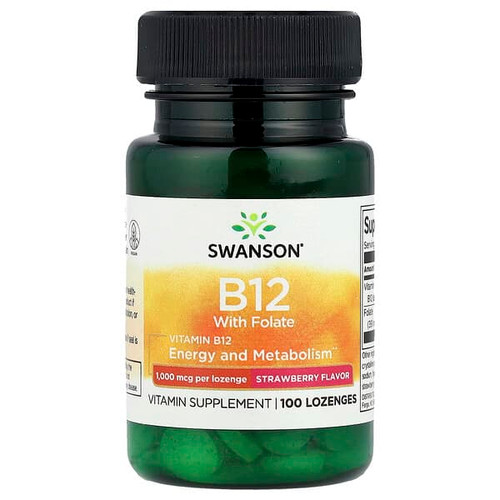<img alt="Swanson Vitamins, Vitamin B12 with Folate, Strawberry, 100 Lozenges" title="Swanson Vitamins, Vitamin B12 with Folate, Strawberry, 100 Lozenges,087614017464"