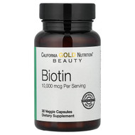 <img alt="California Gold Nutrition, Biotin, 10,000 mcg, 30 Veggie Capsules" title="California Gold Nutrition, Biotin, 10,000 mcg, 30 Veggie Capsules,898220017133"