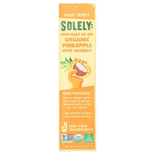<img alt="3 PACK of Solely, Fruit Jerky, Organic Pineapple with Coconut, 0.8 oz (23 g)" title="3 PACK of Solely, Fruit Jerky, Organic Pineapple with Coconut, 0.8 oz (23 g),856261006141"