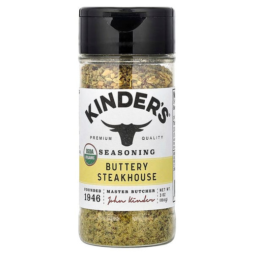<img alt="KINDERs, Seasoning, Buttery Steakhouse, 3 oz (86 g)" title="KINDERs, Seasoning, Buttery Steakhouse, 3 oz (86 g),755795390040"