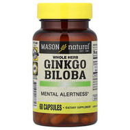 <img alt="Mason Natural, Whole Herb Ginkgo Biloba, 60 Capsules (125 mg per Capsule)" title="Mason Natural, Whole Herb Ginkgo Biloba, 60 Capsules (125 mg per Capsule),311845177353"