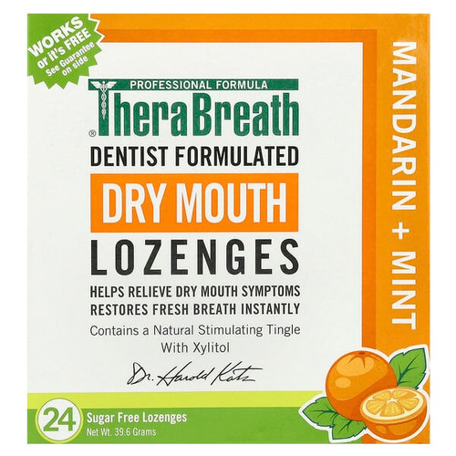 <img alt="TheraBreath, Dry Mouth Lozenges, Mandarin + Mint, 24 Sugar Free Lozenges" title="TheraBreath, Dry Mouth Lozenges, Mandarin + Mint, 24 Sugar Free Lozenges,697029241127"