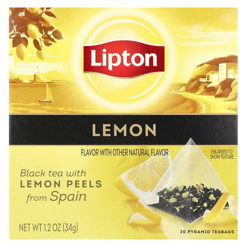 <img alt="Lipton, Lemon Black Tea, 20 Pyramid Teabags, 1.2 oz (34 g)" title="Lipton, Lemon Black Tea, 20 Pyramid Teabags, 1.2 oz (34 g),794522731121"