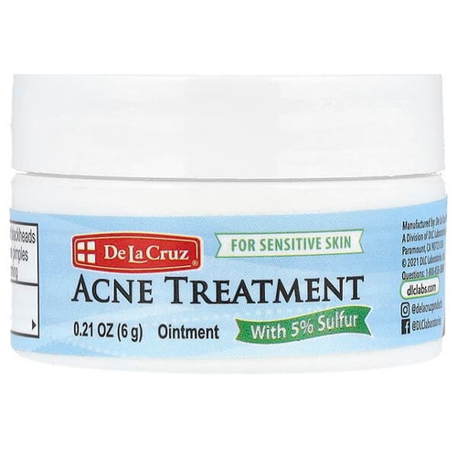 <img alt="3 PACK of De La Cruz, Acne Treatment with 5% Sulfur, 0.21 oz (6 g)" title="3 PACK of De La Cruz, Acne Treatment with 5% Sulfur, 0.21 oz (6 g),024286151591"