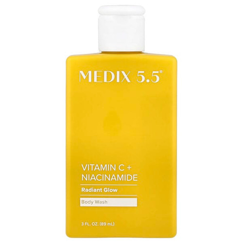 <img alt="Medix 5.5, Body Wash, Radiant Glow, Vitamin C + Niacinamide, 3 fl oz (89 ml)" title="Medix 5.5, Body Wash, Radiant Glow, Vitamin C + Niacinamide, 3 fl oz (89 ml),810141911574"