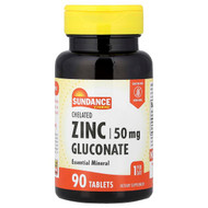 <img alt="Sundance Vitamins, Chelated Zinc Gluconate, 50 mg, 90 Tablets" title="Sundance Vitamins, Chelated Zinc Gluconate, 50 mg, 90 Tablets,840093103192"