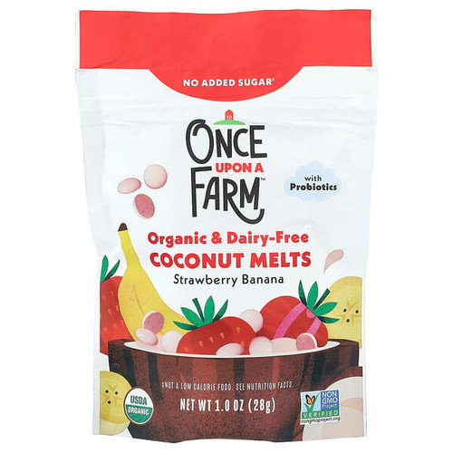 <img alt="Once Upon A Farm, Organic Coconut Melts, Toddler, Strawberry Banana, 1 oz (28 g)" title="Once Upon A Farm, Organic Coconut Melts, Toddler, Strawberry Banana, 1 oz (28 g),810003512642"