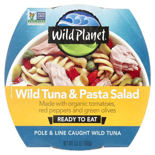 <img alt="Wild Planet, Wild Tuna & Pasta Salad, 5.6 oz (160 g)" title="Wild Planet, Wild Tuna & Pasta Salad, 5.6 oz (160 g),829696004525"