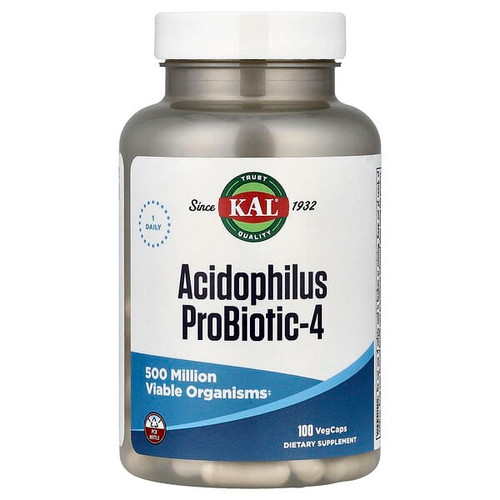 <img alt="KAL, Acidophilus Probiotic-4, 100 VegCaps" title="KAL, Acidophilus Probiotic-4, 100 VegCaps,021245500131"