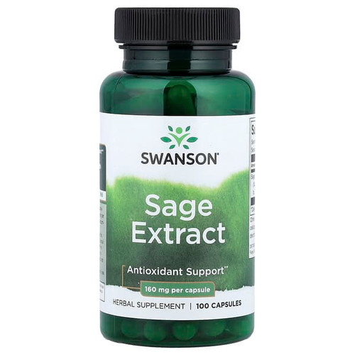 <img alt="Swanson Vitamins, Sage Extract, 160 mg, 100 Capsules" title="Swanson Vitamins, Sage Extract, 160 mg, 100 Capsules,087614116815"