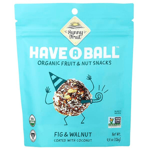 <img alt="Sunny Fruit, Have A Ball, Organic Fruit & Nut Snacks, Fig & Walnut, 4.4 oz ( 126 g)" title="Sunny Fruit, Have A Ball, Organic Fruit & Nut Snacks, Fig & Walnut, 4.4 oz ( 126 g),842515007194"